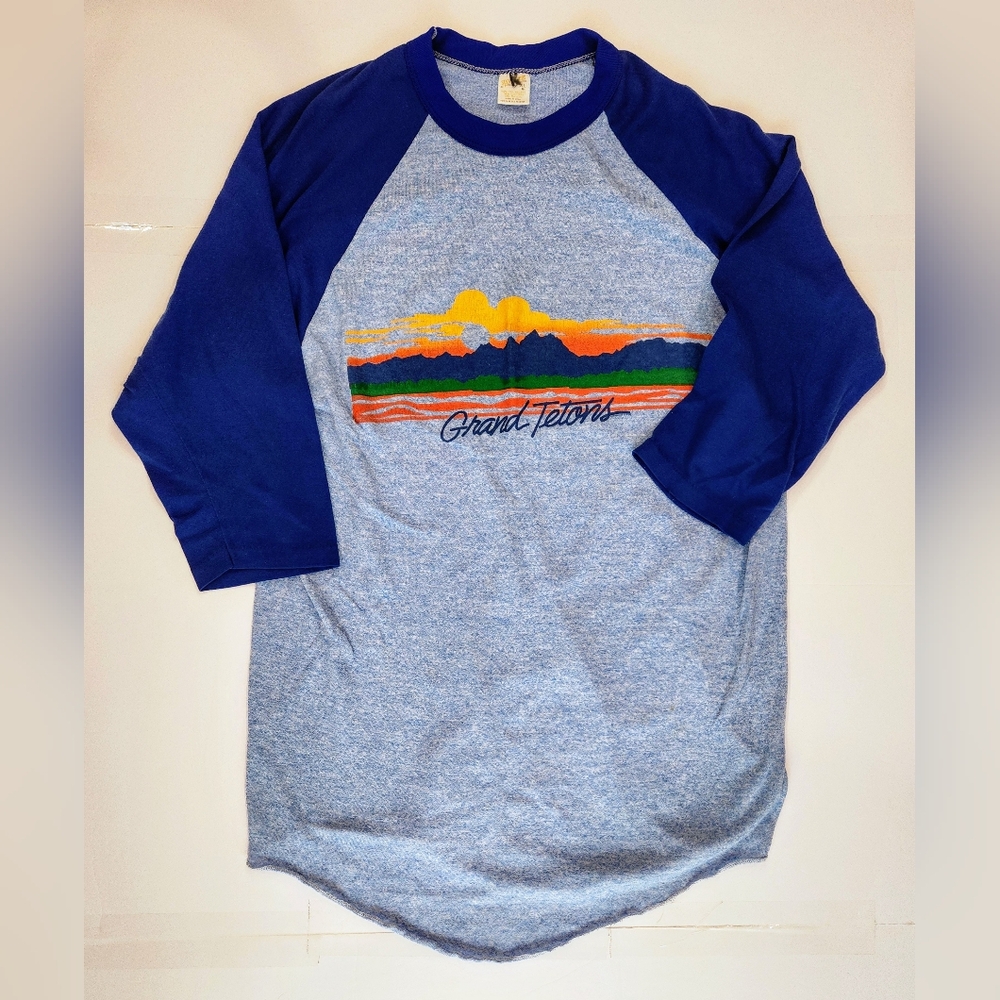 Sportswear Mens XL Grand Tetons National Park Made In USA Retro 70s Vintage 0089
